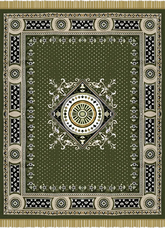 The Olive Court, olive green, cream and black