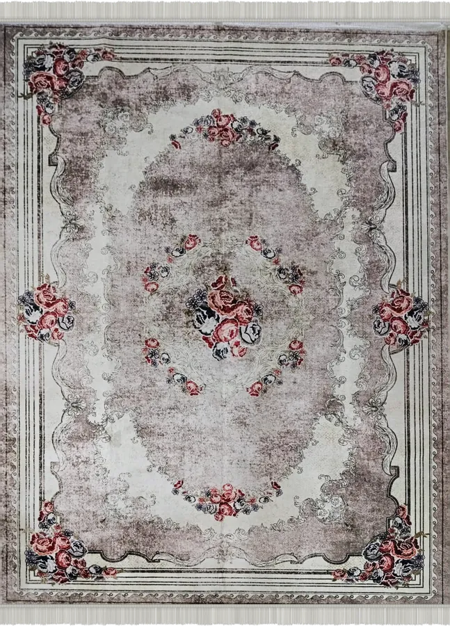 The Rose Salon, ivory, soft grey and dusty rose